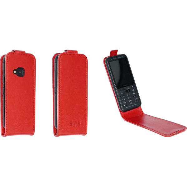Caseroxx Custodia Protettiva Flip Cover Compatibile Con Nokia 5310 (2024), Custodia Flip Cover Per Smartphone In Rosso-image