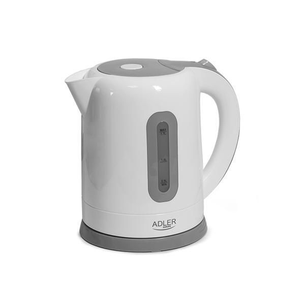 Adler | Bollitori | Ad 1234 | Bollitore Standard | 2200 W | 1,7 L | Plastica | Base Girevole A 360° | Bianco-image