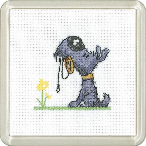 Set Punto Croce Heritage Aida "Walkies"", Schema Contato, CGWA1585-A, Sottobicchiere 7,5X7,5Cm"-image