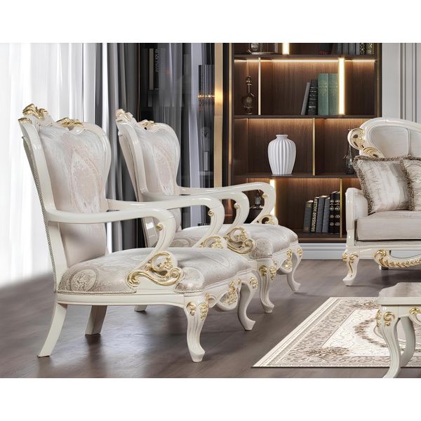 Wing Chair Poltrona Design Imbottitura Barocca Divano Divano Sedile Tessile Stile Soggiorno-image