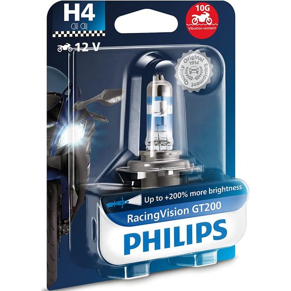 Philips Racingvision GT200 Moto H4 P43T 12 V 60/55 W (1 Blister)-image