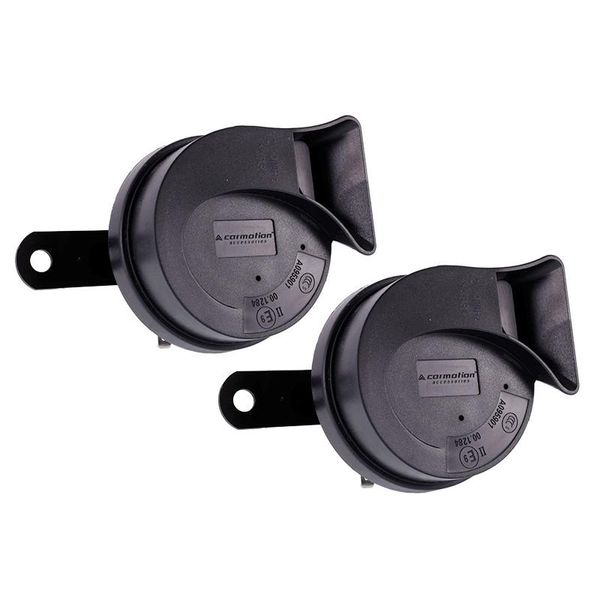Tromba A 12V, 118 Db, Bicolore, Cocleare, Diametro 80 Mm, Laterale, Omologazione E9, 2 Pz.-image