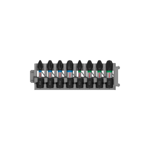 Bosch Schrauberbit-Set Impact Control 8-Teilig PH1 3X PH2 PH3 2 X PZ2 PZ3 25 Mm (2608522323)-image