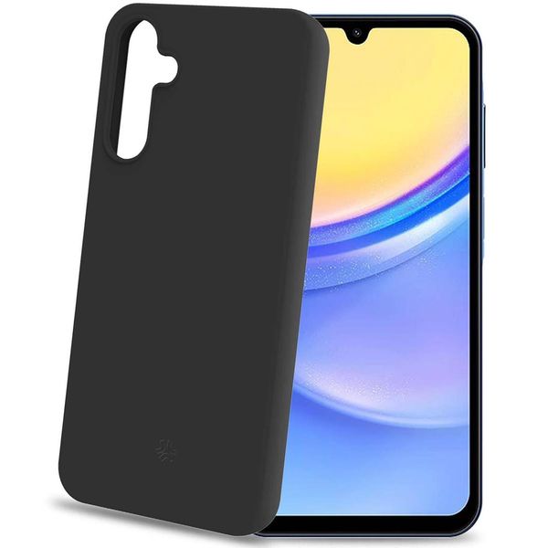 Custodia In Gomma Cromo Soft Galaxy A15 4G / A15 5G Nera-image