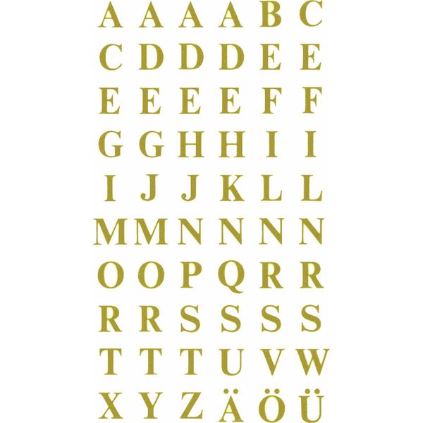 Avery Zweckform® 3727 3721 Etichette Per Lettere - A-Z, 7,5 Mm, Oro, Autoadesive, Resistenti Alle Intemperie, 120 Etichette-image