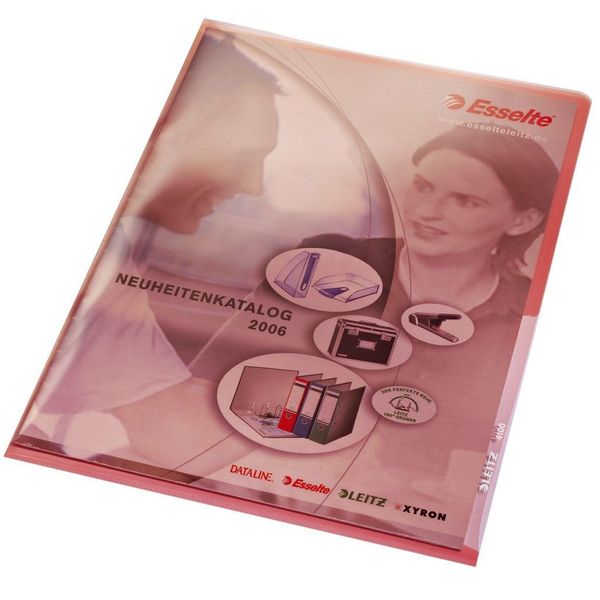 Leitz 4100-00-25 4100 Copertina Premium, A4, Pvc, A Prova Di Documento, Rosso-image