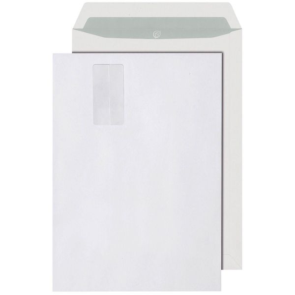 Mayer-Network 30007491 Buste B4, Con Finestra Per Indirizzo 45X90 Mm, Adesivo Sensibile Alla Pressione, 120 G/M², Bianco, 250 Pezzi-image