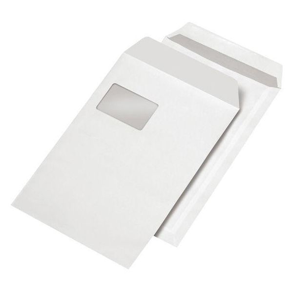 Mayer-Network 30005318 Versandtaschen C4, Blickdicht, Mit Fenster, Haftklebend, 120 G/Qm, Weiß, 250 StüCk-image