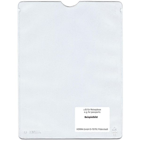 Herma 5012 5012 Buste Per Carte D'identità - 52X75 Mm Per Formato Din A8, Goffrate, A Prova Di Documento-image