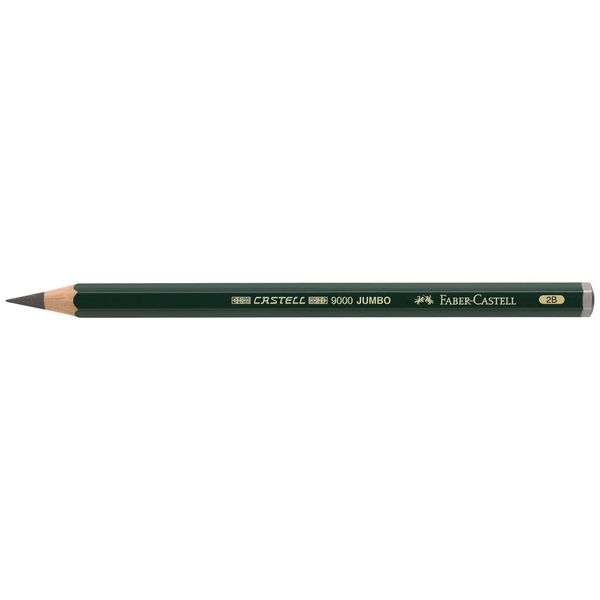 Faber-Castell 119302 Castell® 9000 Matita Jumbo - 2B, Verde Scuro-image