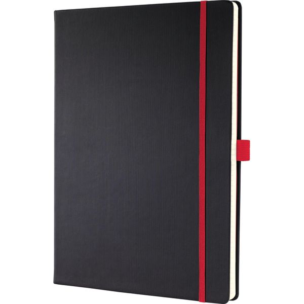 Sigel CO660 Taccuino Conceptum Red Edition - Circa A4, A Scacchi, Nero, Copertina Rigida-image