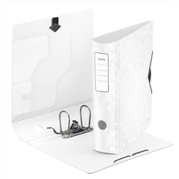 Leitz 1106-00-01 1106 Active Wow Cartella A4 - 80 Mm, Bianco Metallizzato-image