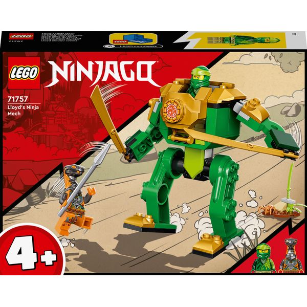 Lego 71757 Ninjago Lloyd's Ninja Mech, Action Figure Per Bambini Dai 4 Anni In Su, Giocattolo Con Serpente, Giocattolo Per Bambini-image