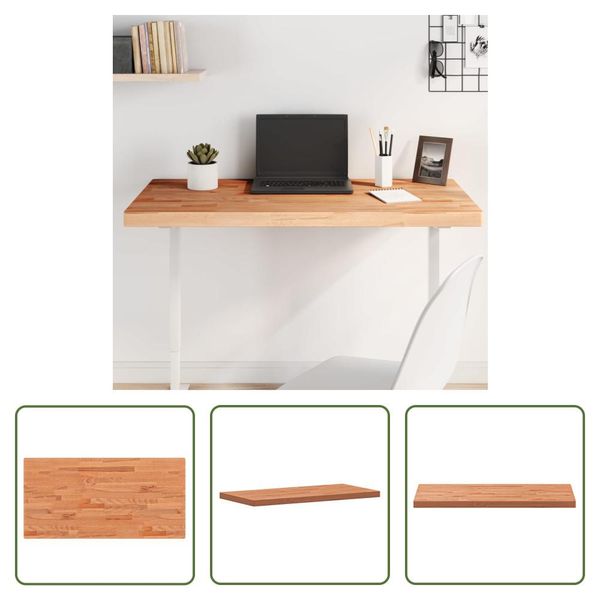 The Living Store Piano D'appoggio 100X50X4 Cm Rettangolare In Legno Massiccio Di Faggio-image