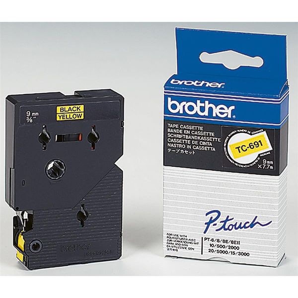 Brother Tc-Tape TC-691 Cassetta Di Scrittura, Larghezza Nastro: 9 Mm-image
