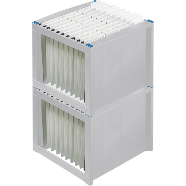 Helit H6110084 Cestino Per Cartelle Sospese Per 40 Cartelle Sospese Grigio Chiaro-image