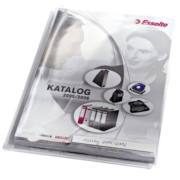 Leitz 4053-00-00 4053 Maxi SichthüLle A4 Mit Beschriftungsfenster, Genarbt, 0,20 Mm, Fenster Unten-image