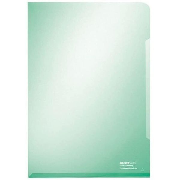 100X Leitz 4153-00-55 Copertina Per Documenti In Pvc A4 Super Premium Verde-image