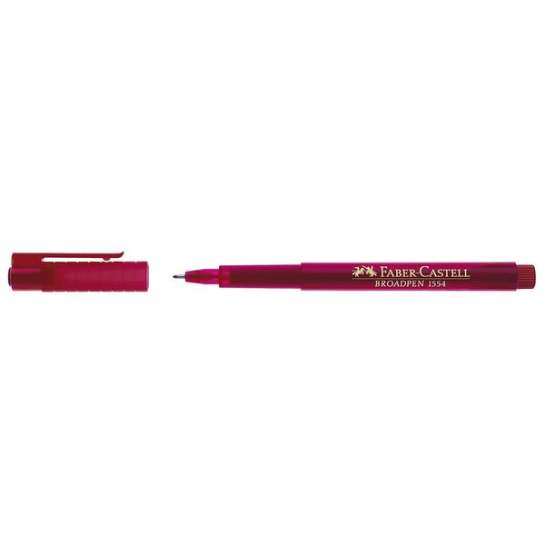 Faber-Castell 155421 Fineliner Broadpen 1554 - 0,8 Mm, Rosso (Indelebile)-image