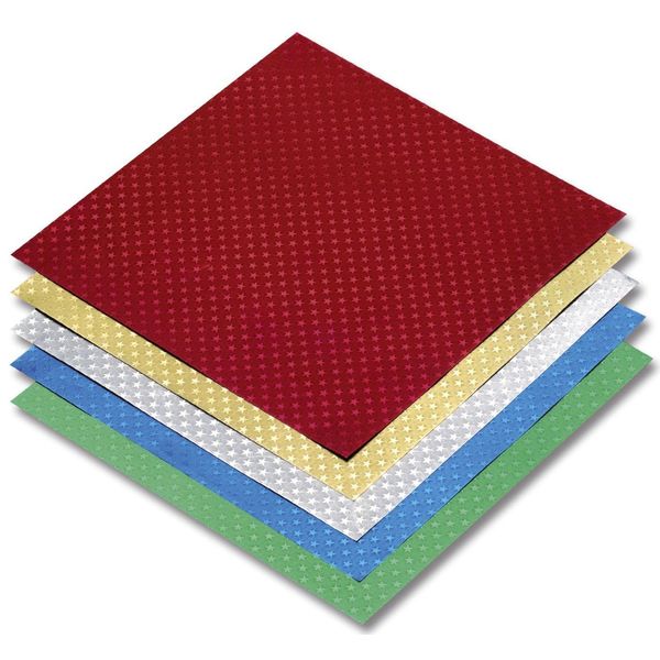 Folia 9956 FaltbläTter "Alufolie"" 15 X 15 Cm - Farbig Sortiert, 50 Blatt"-image