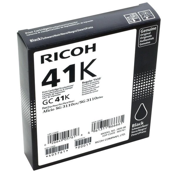Ricoh - Cartuccia Per Stampante - 1 X Nero - 2500 Pagine - Per Ricoh Sg 3110, Sg K3100, Aficio Sg 3100, Sg 3110, Sg 7100, Sg 7100, Sg-image