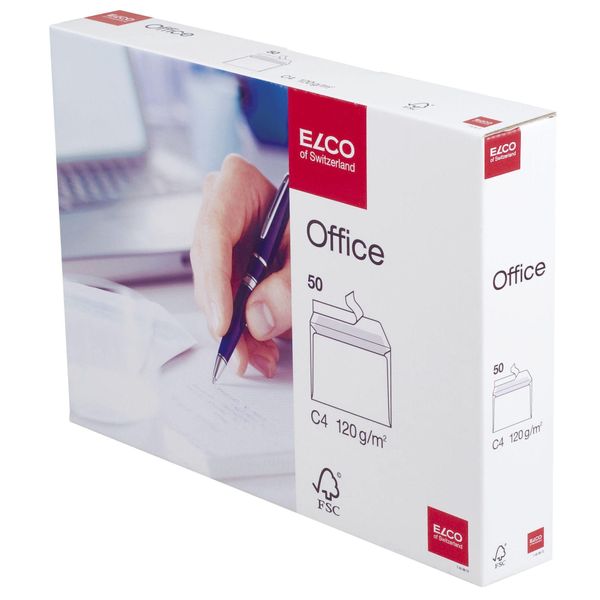 Elco 74538.12 Briefumschlag Office In Shop Box - C4, Hochweiß, Haftklebend, 120 G/Qm, 50 StüCk-image