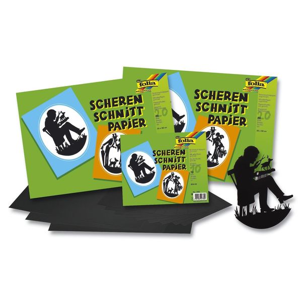 Folia 70301 Scherenschnittpapier - 35 X 50 Cm, Ungummiert, 20 Blatt-image