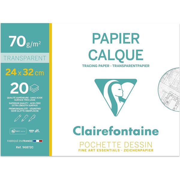 Clairefontaine 96872C Clairefontaine Transparentpapier, 240 X 320 Mm-image