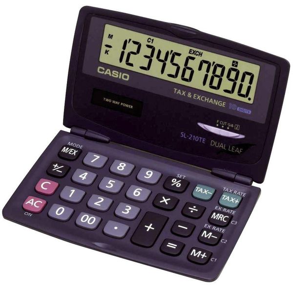 Casio® SL-210TE Calcolatrice Tascabile Solare SL-210TE, Dimensioni: 120 X 73 X 12,5 Mm-image