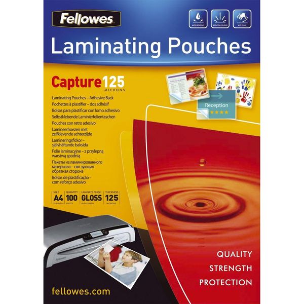 Busta Per Film Di Laminazione Fellowes, Autoadesiva, A4, 250 Mic-image