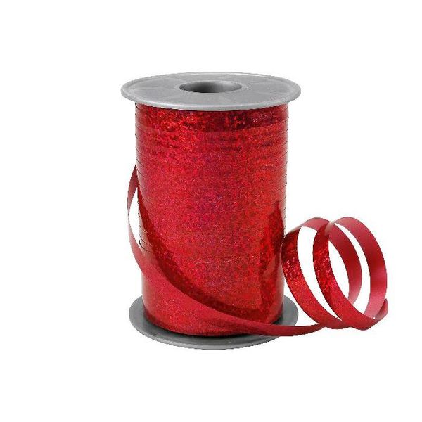 PrÄSent 1979-609 PrÄSent Geschenkband Holly Holographic Rot 10 Mm X 200 M-image