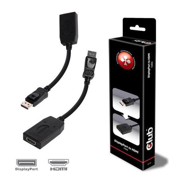 Club 3D CAC-1001 Club3D Adapter Displayport > Hdmi St/Bu Retail-image