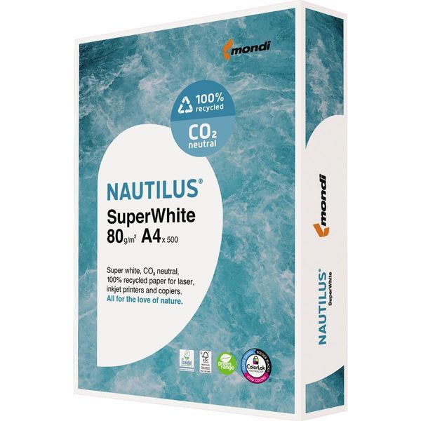 Nautilus Carta Per Fotocopie Superwhite 2100005086 Din A4 500 Fogli/Confezione.-image