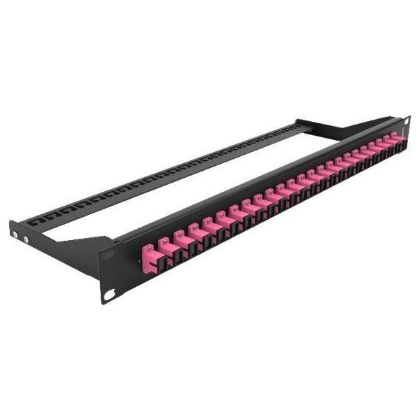 Delock - Patch Panel - Rack Montierbar - Sc Mm X 24 - Schwarz, Violett - 1U - 48.3 Cm (19")"-image