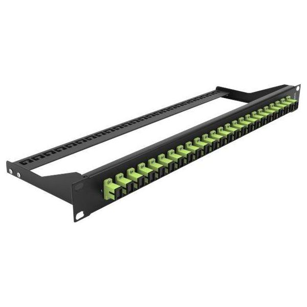 Delock - Patch Panel - Rack Montierbar - Sc Mm X 24 - Schwarz, HellgrüN - 1U - 48.3 Cm (19")"-image