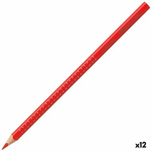 12 Faber-Castell 112418 Matita Colorata Colour Grip - Rosso Scarlatto-image