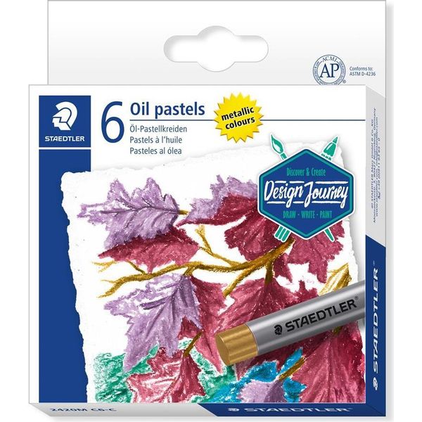 Staedtler "Design Journey"" Set Di Gessetti A Pastello Ad Olio Metallizzati In Confezione Da 6 Pezzi"-image