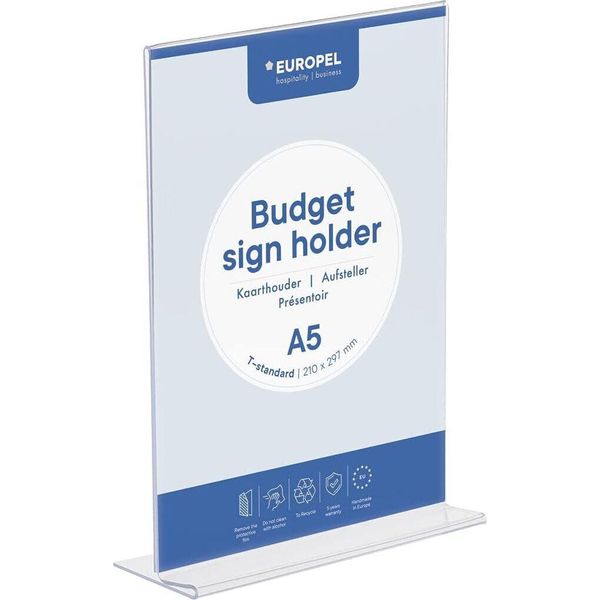 Europel 351006 Europel Tischaufsteller Budget, Din A5, Gerade-image