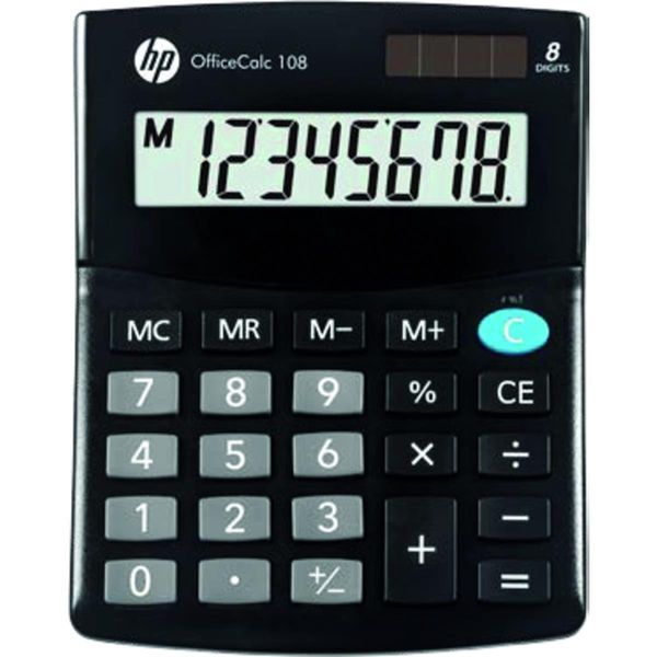 Calcolatrice Hp HP-OC108 Calcolatrice Da Tavolo Hp "Officecalc 108"", Nera"-image