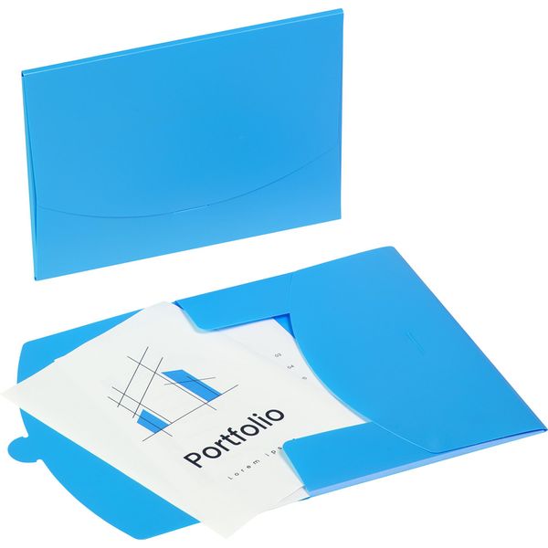 Pagna 21007-13 Pagna Dokumententaschen Wallet Din A4 Blau Glatt 0,43 Mm-image