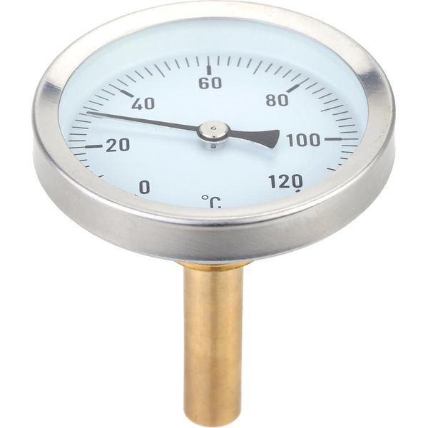 Termometro A Quadrante Orizzontale Da 63 Mm Misuratore Di Temperatura In Alluminio 0-120��C 1/2 Diametro Vite Bsp-image
