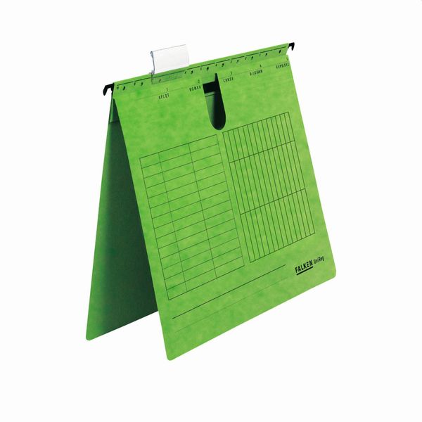 Falken 80002785 HäNgehefter Unireg - A4, 230 G/Qm, Kfm. Heftung, Manila-Rc-Karton, GrüN-image