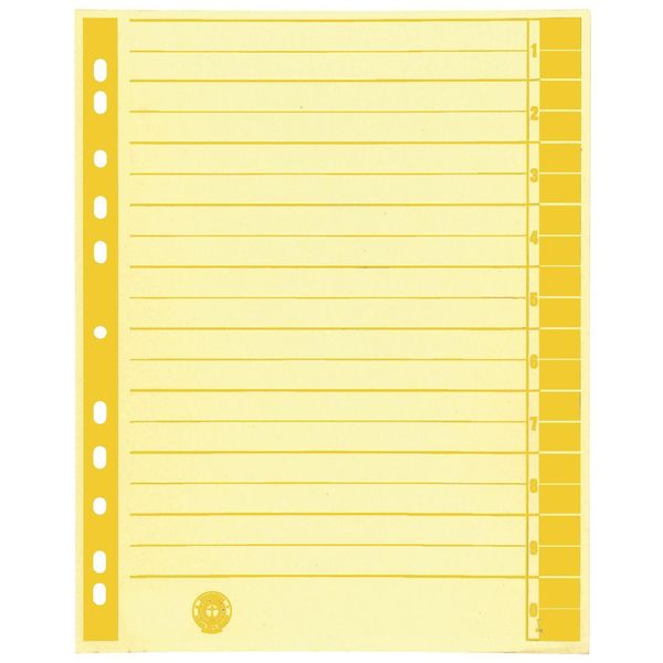 9541102100 Fogli Divisori - A4 Extra Larghi, Gialli, Stampa Cornice Colorata, 100 Pezzi-image