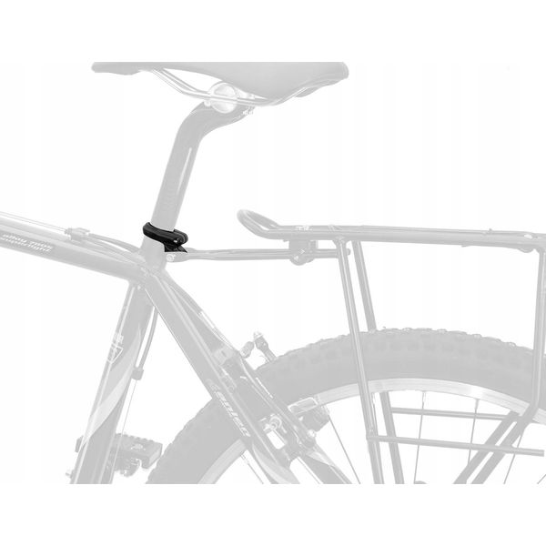 M-Wave Racky Morsetto Per Sella Con Supporto Per Portapacchi Morsetto Per Reggisella Morsetto Per Tubo Sella Bicicletta Alluminio-image
