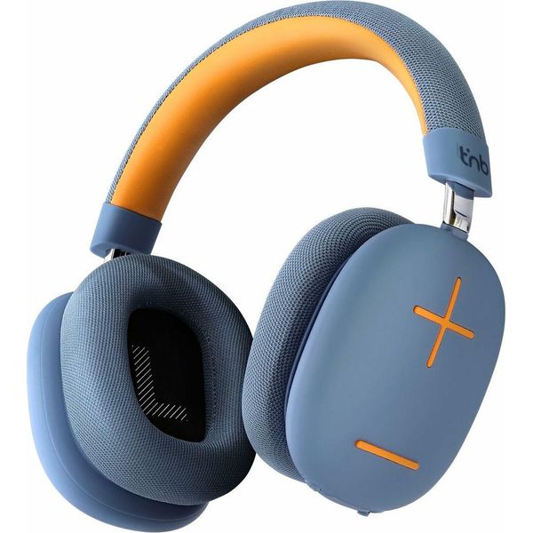 T'nb Bounce Max - Cuffie Circumaurali Wireless Nuova Versione, Comode E Spaziose, Con Connessione Bluetooth, Suono Stereo Con Microfono Integrato, Durata Fino A 50 Ore - Blu-image