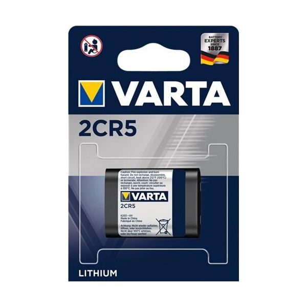 100X Varta 48157 Professional Lithium 2 Cr 5 (6203) - Foto Batterie Al Litio, 6 V-image
