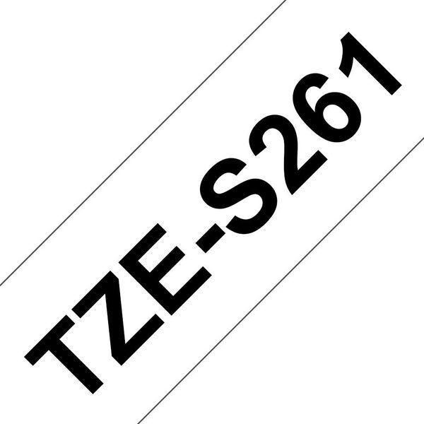 Brother TZE-S261 Laminiertes Band 36Mm Schwarz Auf Weiß - Rolle (3,6 Cm) (TZES261)-image