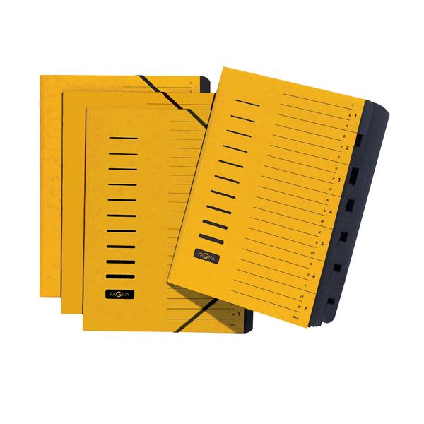 Pagna 24081-05 Organizer, Din A4, In Cartone, 7 Scomparti, Giallo-image