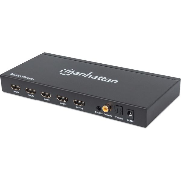 Manhattan 207881 Manhattan 1080P 4-Port Hdmi Multiviewer Switch Telecomando-image