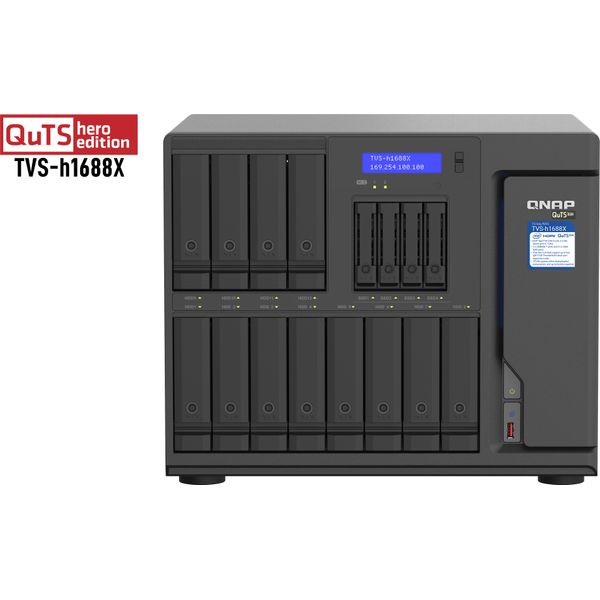Qnap Tvs-H1688X Nas Tower Intel® Xeon® W-1250 32 Gb DDR4 0 Tb Quts Hero Nero-image